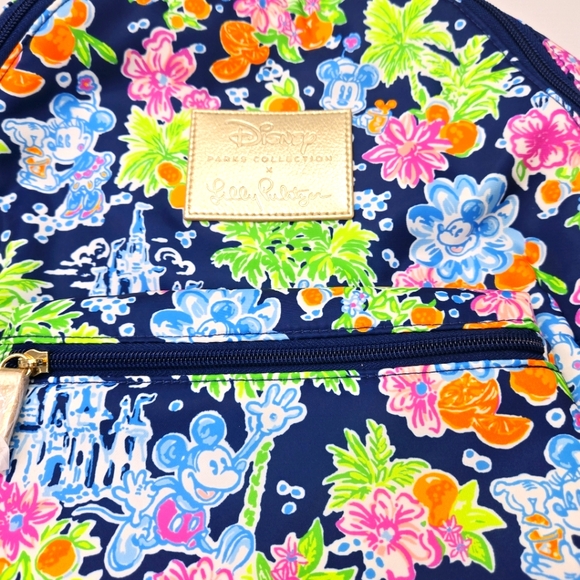 DisneyParks X Lilly Pulitzer Loves Disney Mickey And Minnie Backpack NWT - Picture 3 of 5